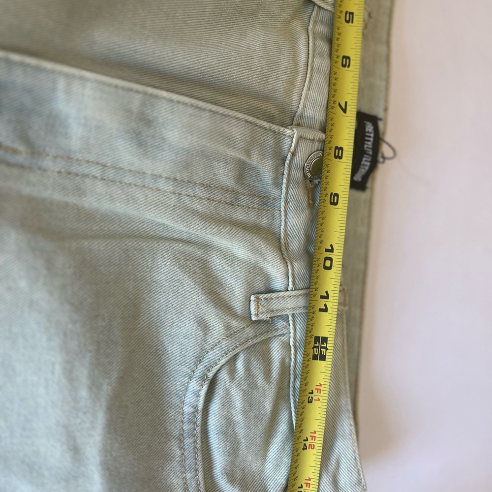 PrettyLittleThing Straight Leg Split Hem Jeans - Light Blue Size 6 - Picture 9 of 10